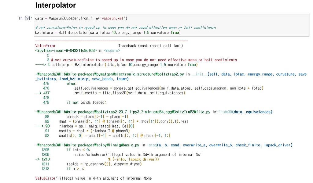 Boltztrap2 interface error - pymatgen - Materials Science Community ...
