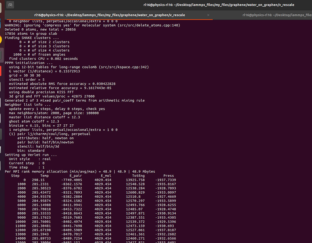 Tempearture of the system decreases while using fix NVT ensemble, the ...