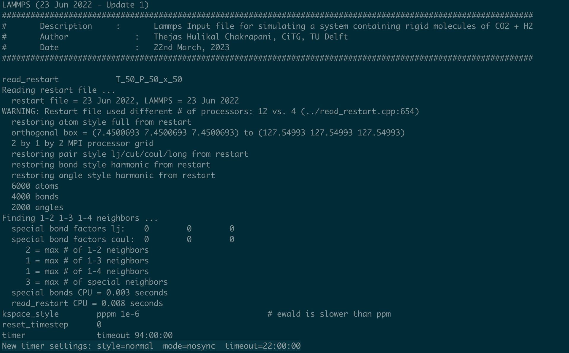 Timer timeout command in lammps LAMMPS Beginners Materials Science